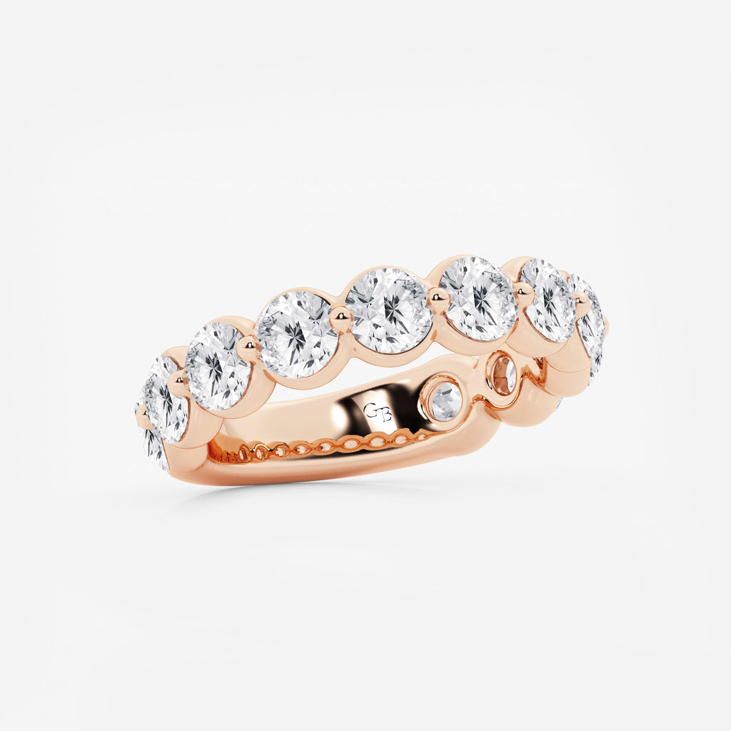 GWA150 - Additional Image 1 for  3 ctw Round Lab Grown Diamond Three Quarter Eternity Wedding Band