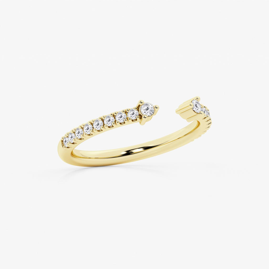 GWA152 - Additional Image 1 for  1/4 ctw Round Lab Grown Diamond Nesting Wedding Band
