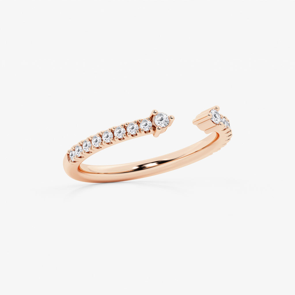 GWA152 - Additional Image 1 for  1/4 ctw Round Lab Grown Diamond Nesting Wedding Band