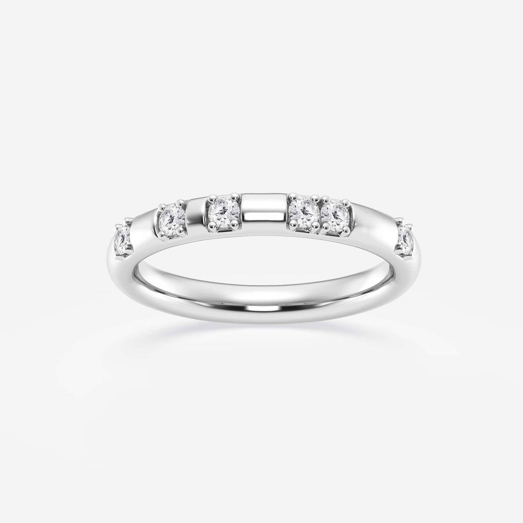 GWA153 - 1/5 ctw Round Lab Grown Diamond Contemporary High Comfort Fit Wedding Band