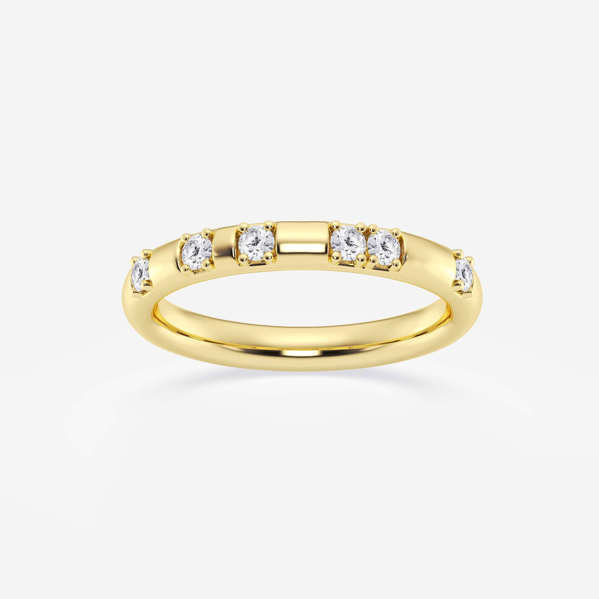 GWA153 - 1/5 ctw Round Lab Grown Diamond Contemporary High Comfort Fit Wedding Band