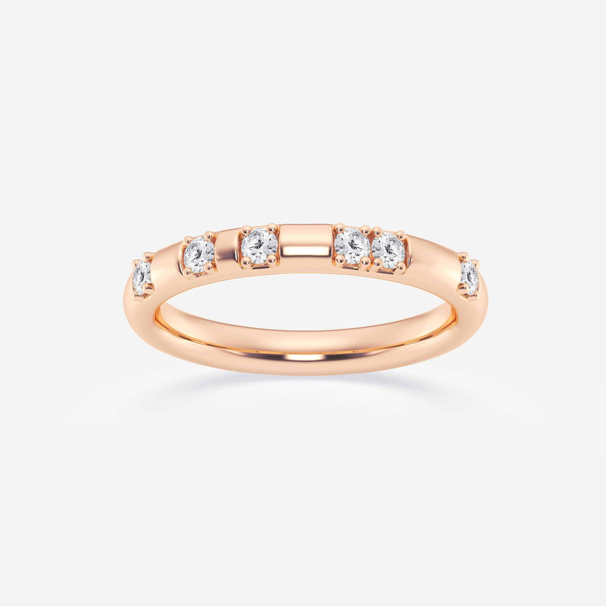 GWA153 - 1/5 ctw Round Lab Grown Diamond Contemporary High Comfort Fit Wedding Band