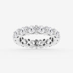 GWA156 - 3 3/4 ctw Round Lab Grown Diamond  Eternity Band - 4mm Width