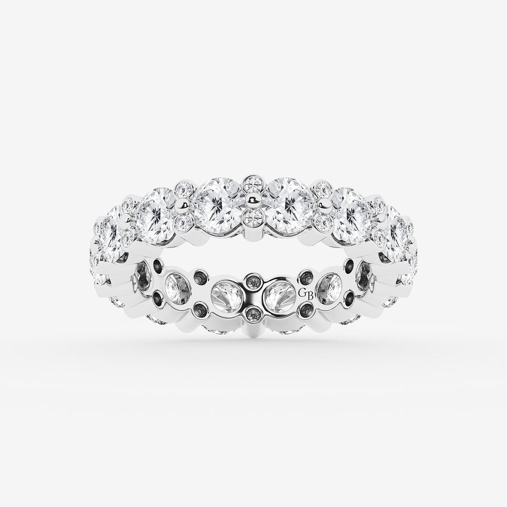 GWA156 - product video for 3 3/4 ctw Round Lab Grown Diamond  Eternity Band - 4mm Width