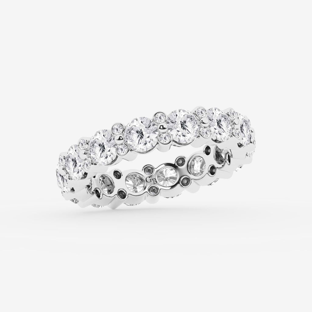 GWA156 - Additional Image 1 for  3 3/4 ctw Round Lab Grown Diamond  Eternity Band - 4mm Width