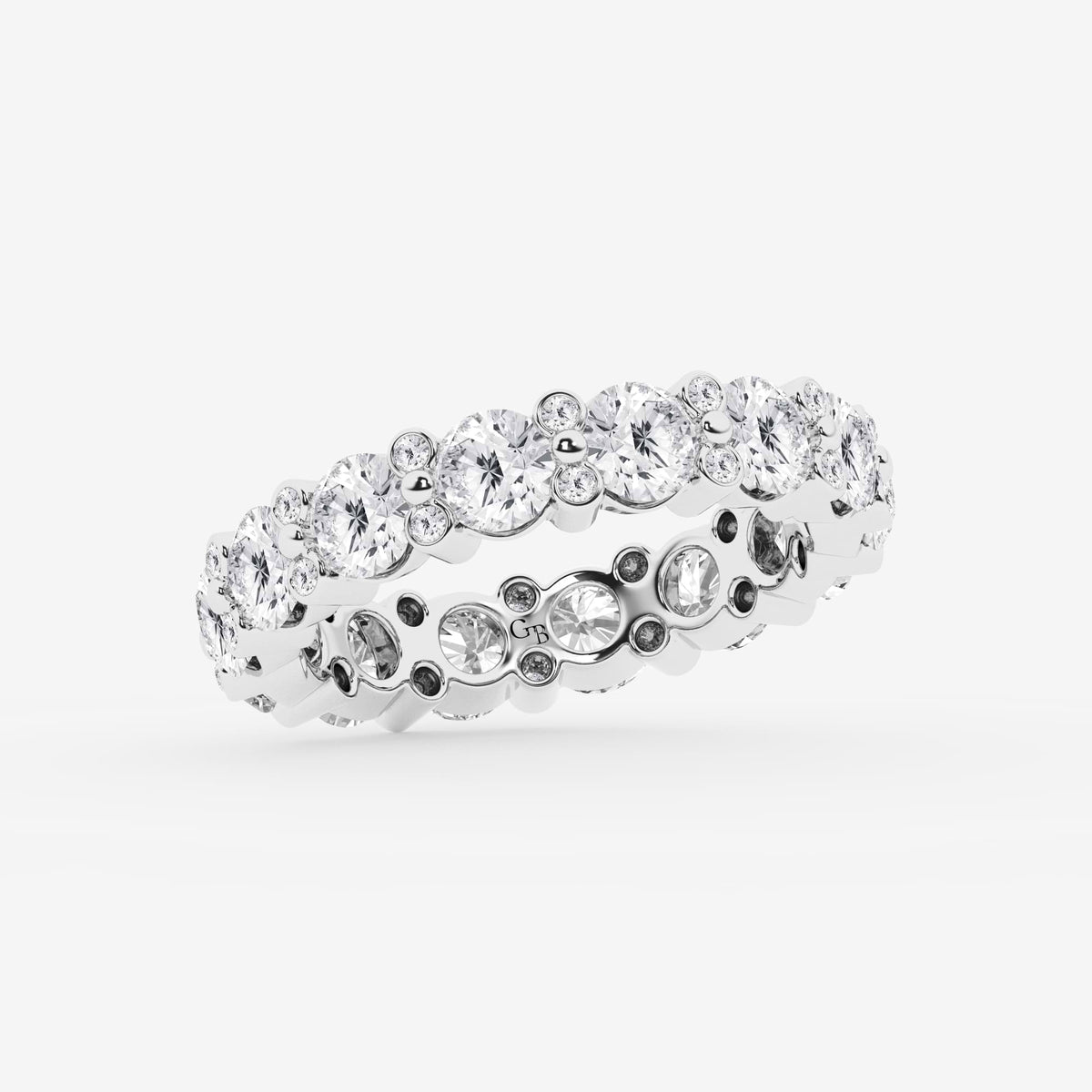 GWA156 - Additional Image 1 for  3 3/4 ctw Round Lab Grown Diamond  Eternity Band - 4mm Width
