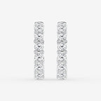 GWA156 - 4 1/3 ctw Round Lab Grown Diamond Bezel Hoop Earrings