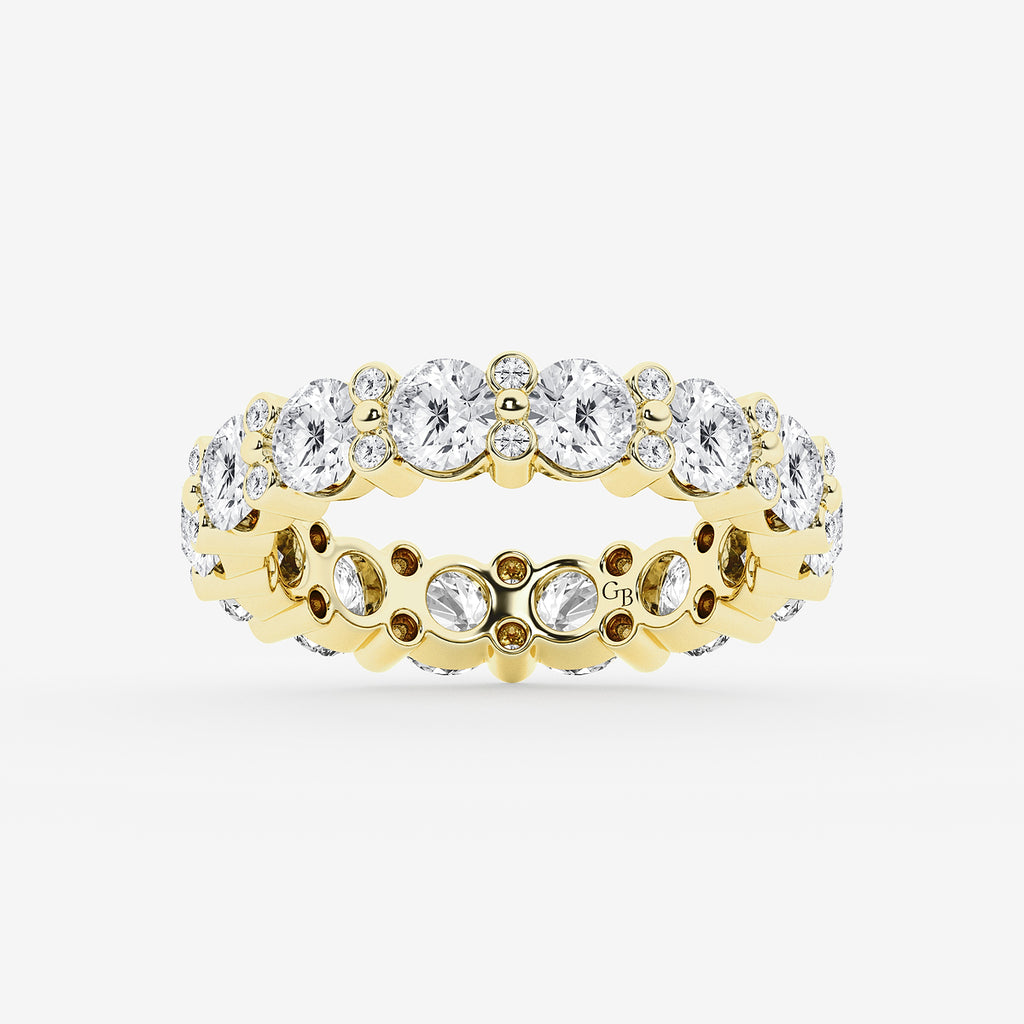 GWA156 - product video for 3 3/4 ctw Round Lab Grown Diamond  Eternity Band - 4mm Width