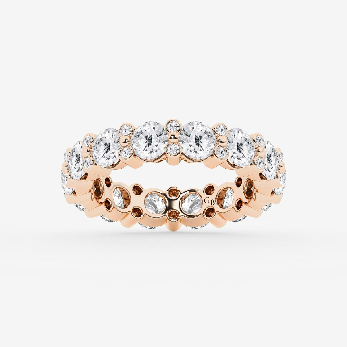 GWA156 - 3 3/4 ctw Round Lab Grown Diamond  Eternity Band - 4mm Width