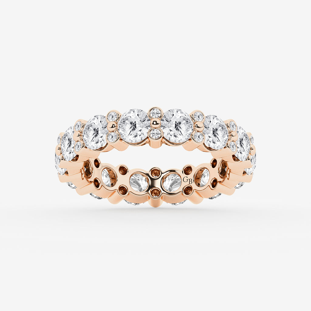 GWA156 - product video for 3 3/4 ctw Round Lab Grown Diamond  Eternity Band - 4mm Width