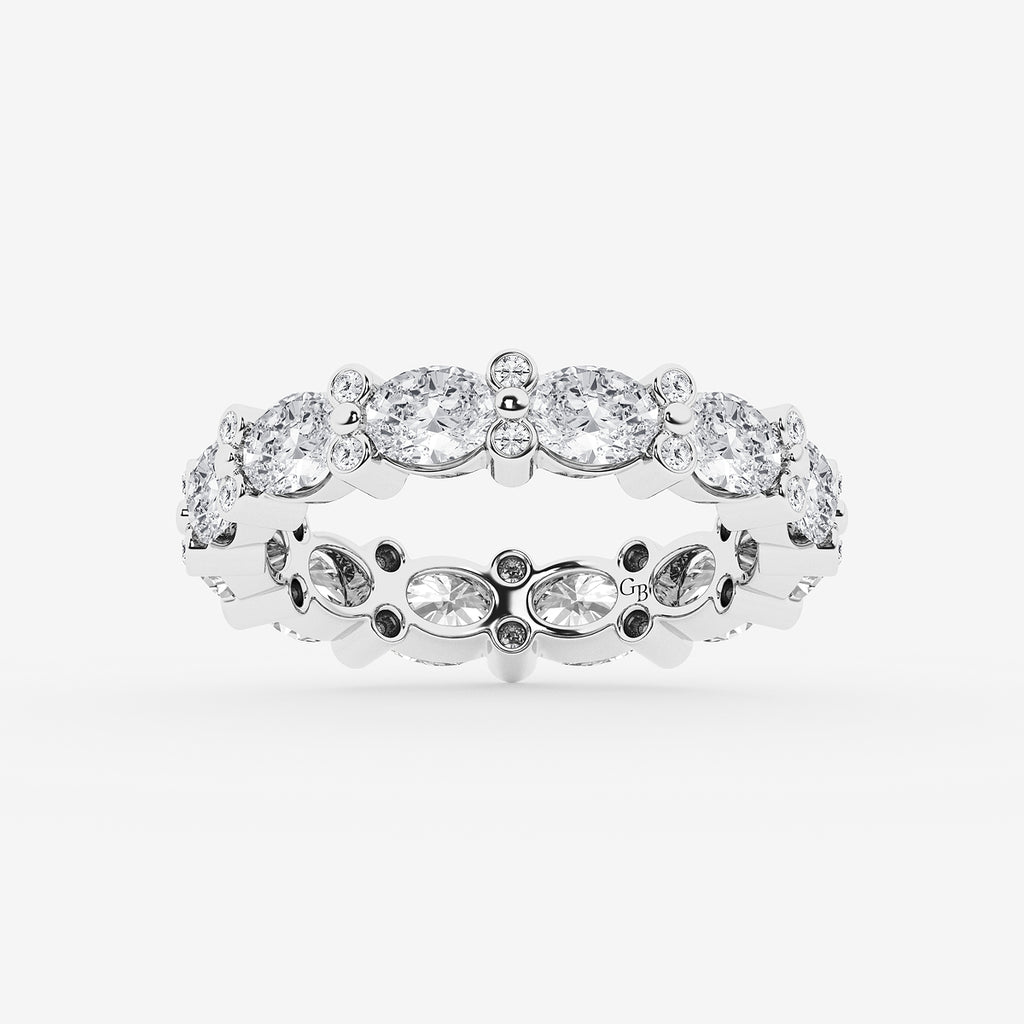 GWA157 - product video for 3 1/5 ctw Oval & Round Lab Grown Diamond Eternity Band - 4mm Width