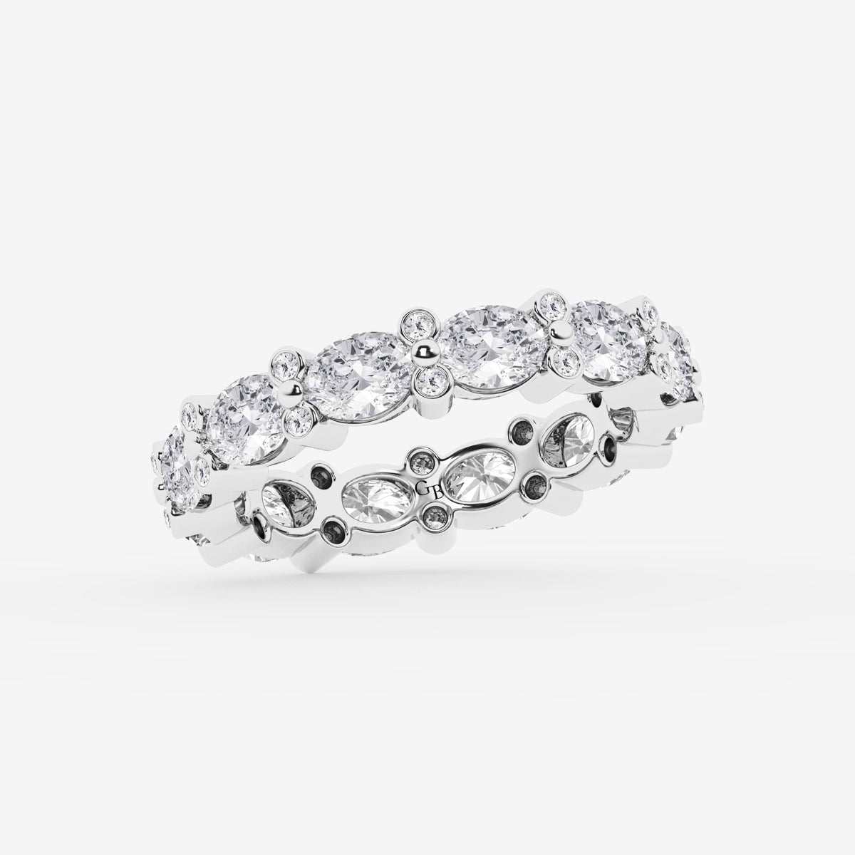 GWA157 - Additional Image 1 for  3 1/5 ctw Oval & Round Lab Grown Diamond Eternity Band - 4mm Width