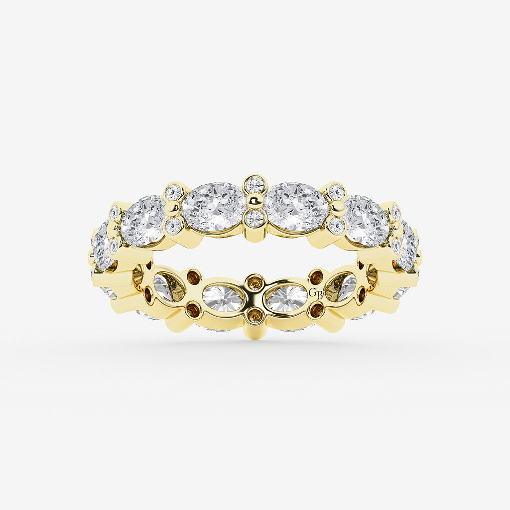 GWA157 - product video for 3 1/5 ctw Oval & Round Lab Grown Diamond Eternity Band - 4mm Width