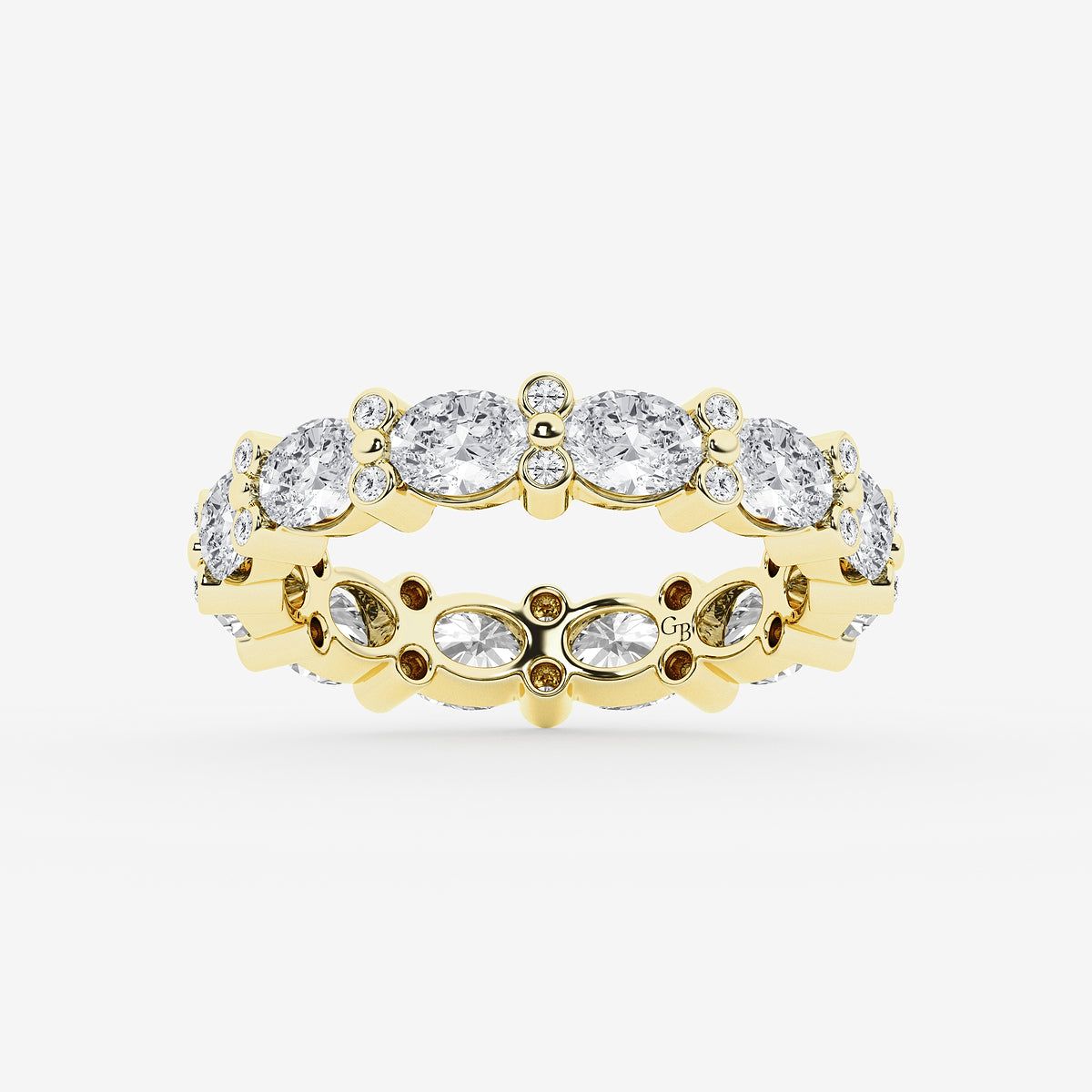 GWA157 - product video for 3 1/5 ctw Oval & Round Lab Grown Diamond Eternity Band - 4mm Width