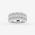 GWA158 - 2 1/2 ctw Round & Baguette Lab Grown Diamond Triple Row Ring