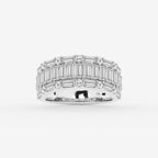 GWA158 - product video for 2 1/2 ctw Round & Baguette Lab Grown Diamond Triple Row Ring