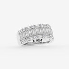 GWA158 - Additional Image 1 for  2 1/2 ctw Round & Baguette Lab Grown Diamond Triple Row Ring