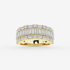 GWA158 - product video for 2 1/2 ctw Round & Baguette Lab Grown Diamond Triple Row Ring