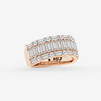 GWA158 - Additional Image 1 for  2 1/2 ctw Round & Baguette Lab Grown Diamond Triple Row Ring