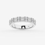 GWA160 - 1 ctw Round & Baguette Lab Grown Diamond Double Row Ring