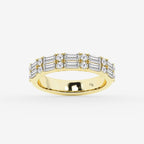 GWA160 - product video for 1 ctw Round & Baguette Lab Grown Diamond Double Row Ring
