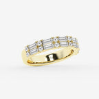 GWA160 - Additional Image 1 for  1 ctw Round & Baguette Lab Grown Diamond Double Row Ring