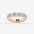 GWA160 - product video for 1 ctw Round & Baguette Lab Grown Diamond Double Row Ring
