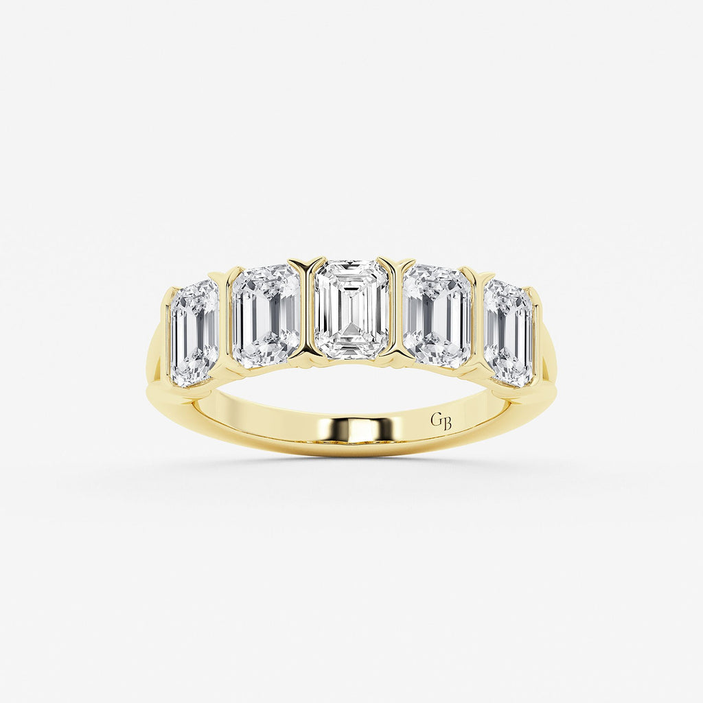 GWA161 - product video for 2 1/2 ctw Emerald Lab Grown Diamond Five Stone Anniversary Band