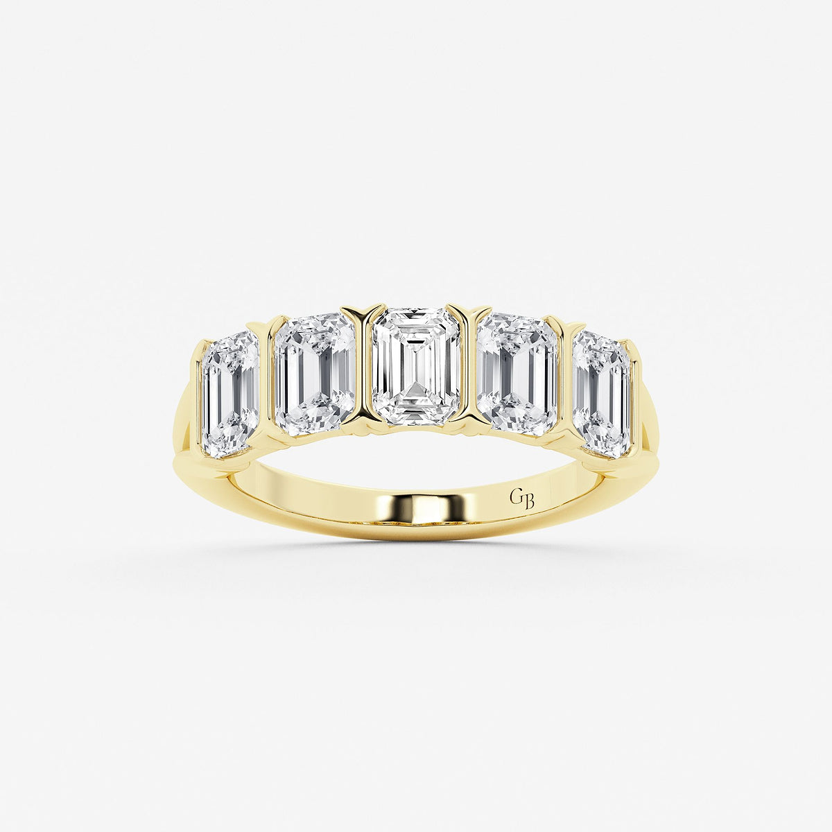 GWA161 - product video for 2 1/2 ctw Emerald Lab Grown Diamond Five Stone Anniversary Band