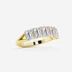 GWA161 - Additional Image 1 for  2 1/2 ctw Emerald Lab Grown Diamond Five Stone Anniversary Band