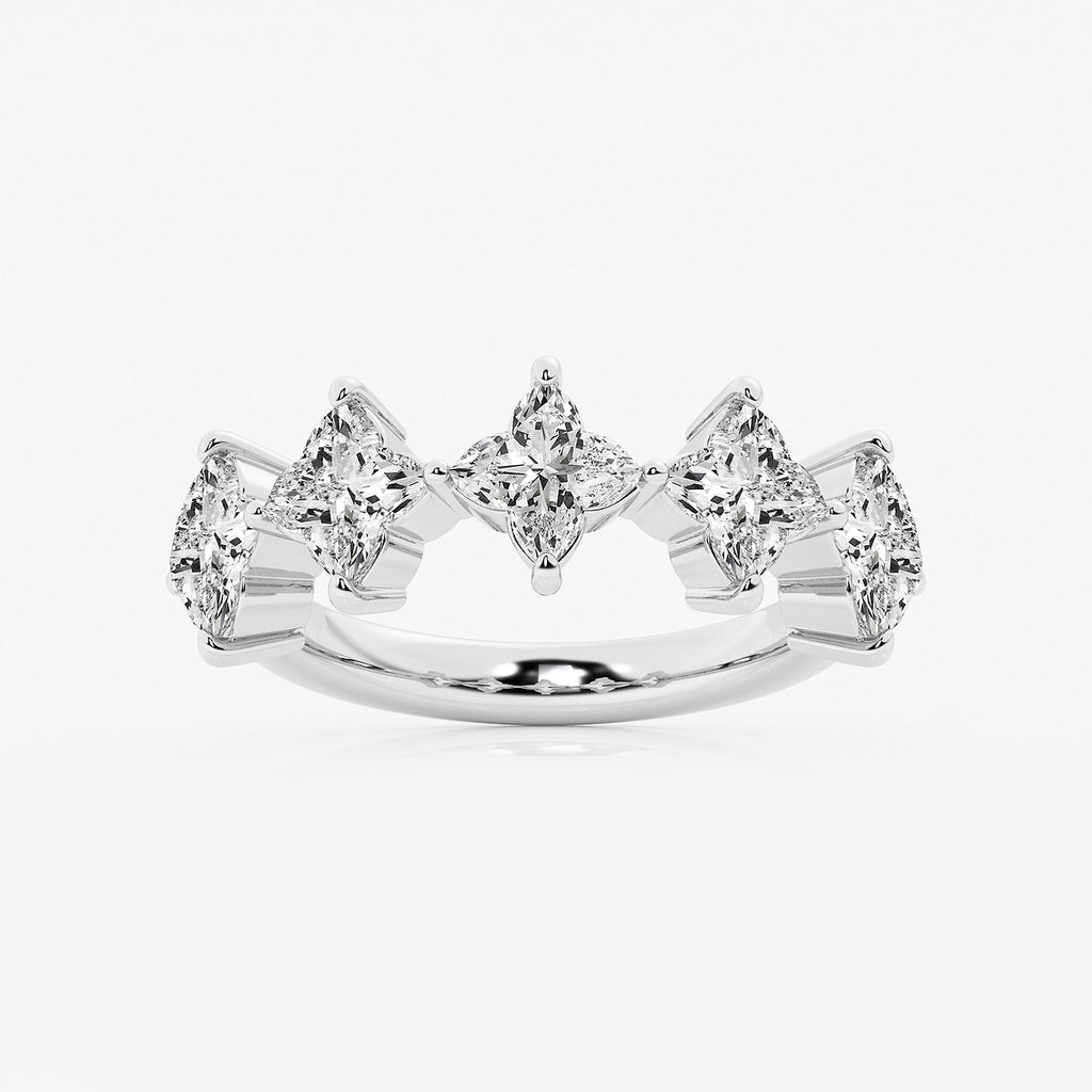 GWA163 - product video for 3 ctw Flower Lab Grown Diamond Five Stone Anniversary Band