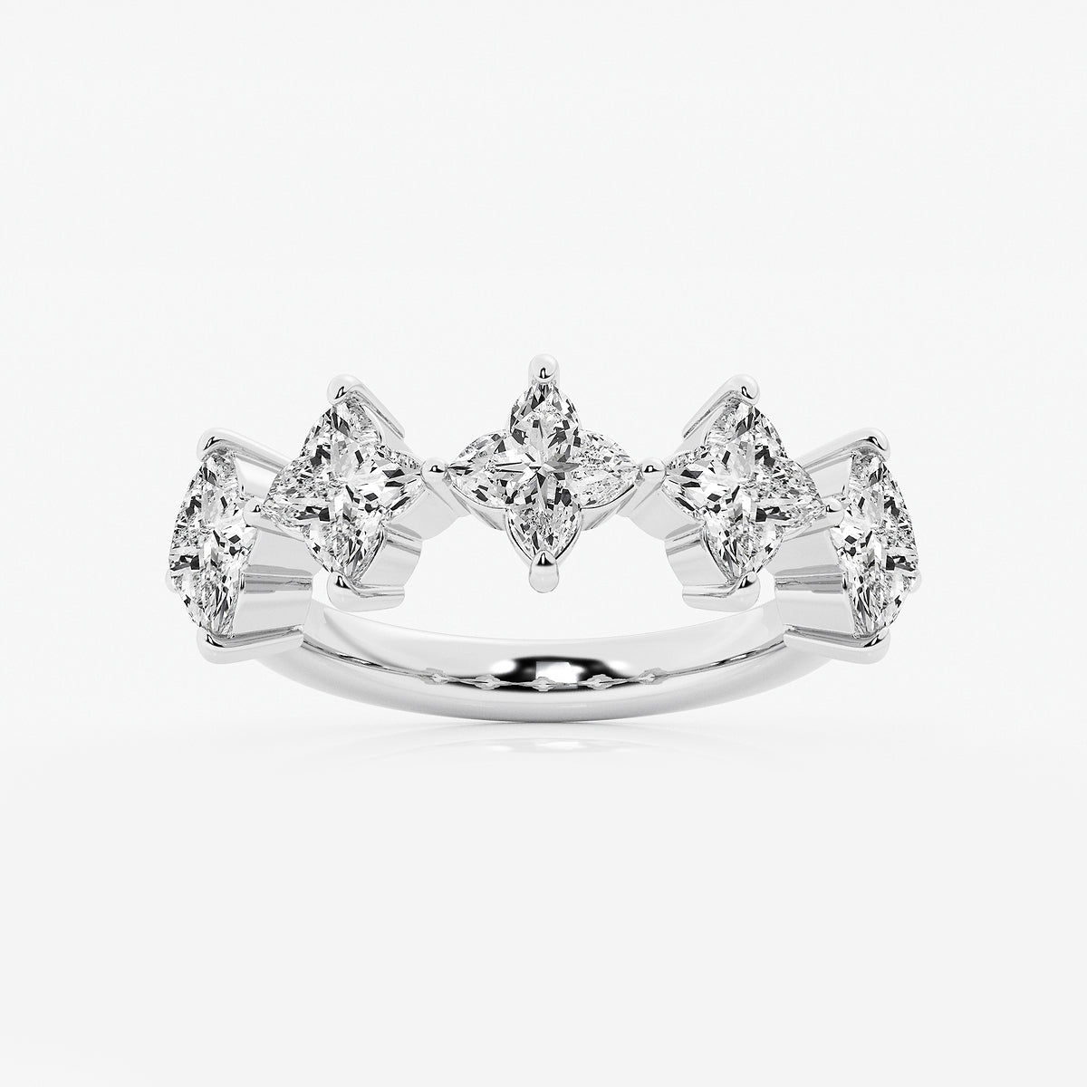 GWA163 - product video for 3 ctw Flower Lab Grown Diamond Five Stone Anniversary Band