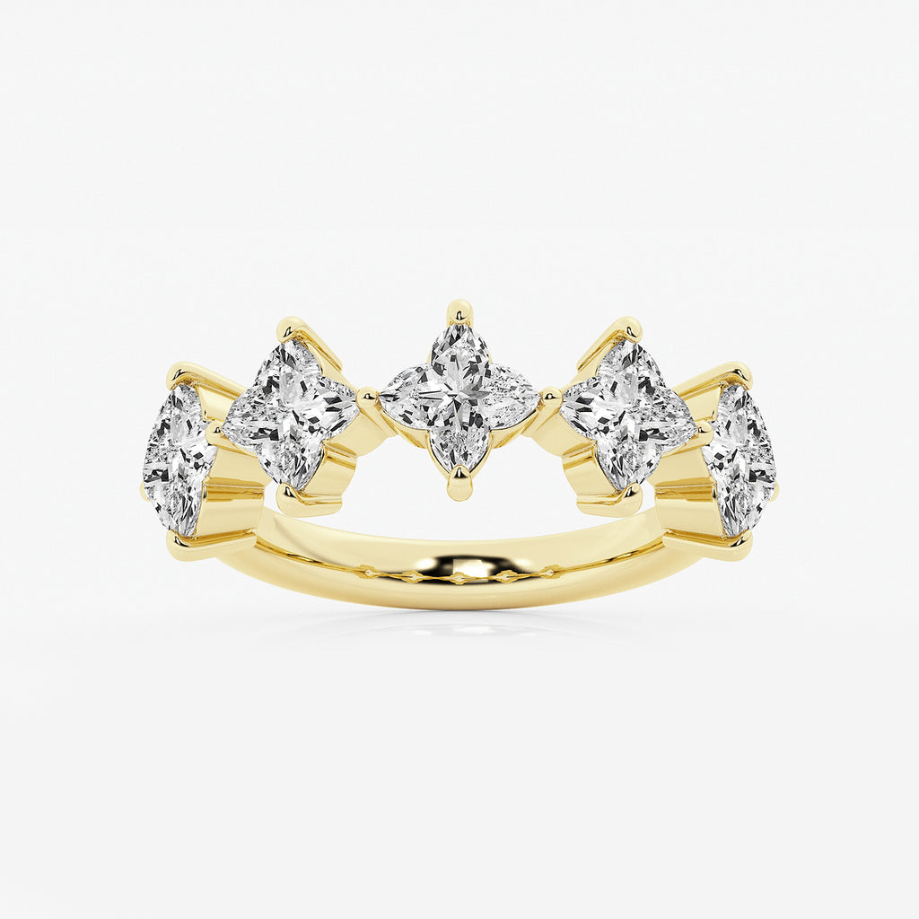 GWA163 - product video for 3 ctw Flower Lab Grown Diamond Five Stone Anniversary Band