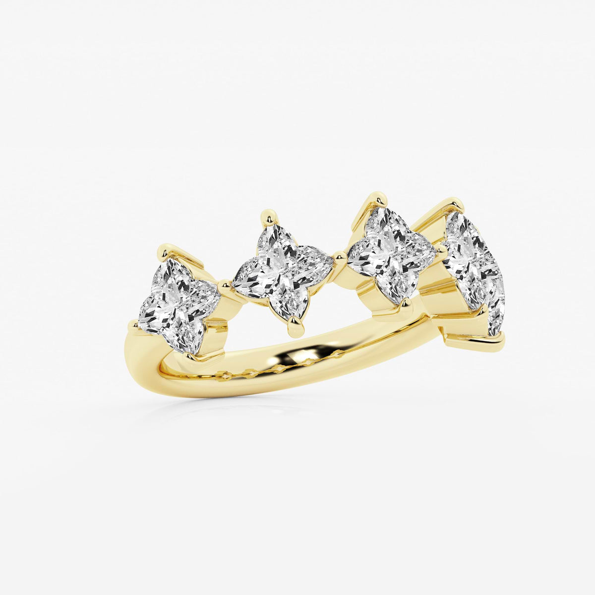 GWA163 - Additional Image 1 for  3 ctw Flower Lab Grown Diamond Five Stone Anniversary Band