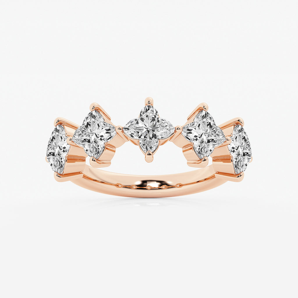 GWA163 - product video for 3 ctw Flower Lab Grown Diamond Five Stone Anniversary Band