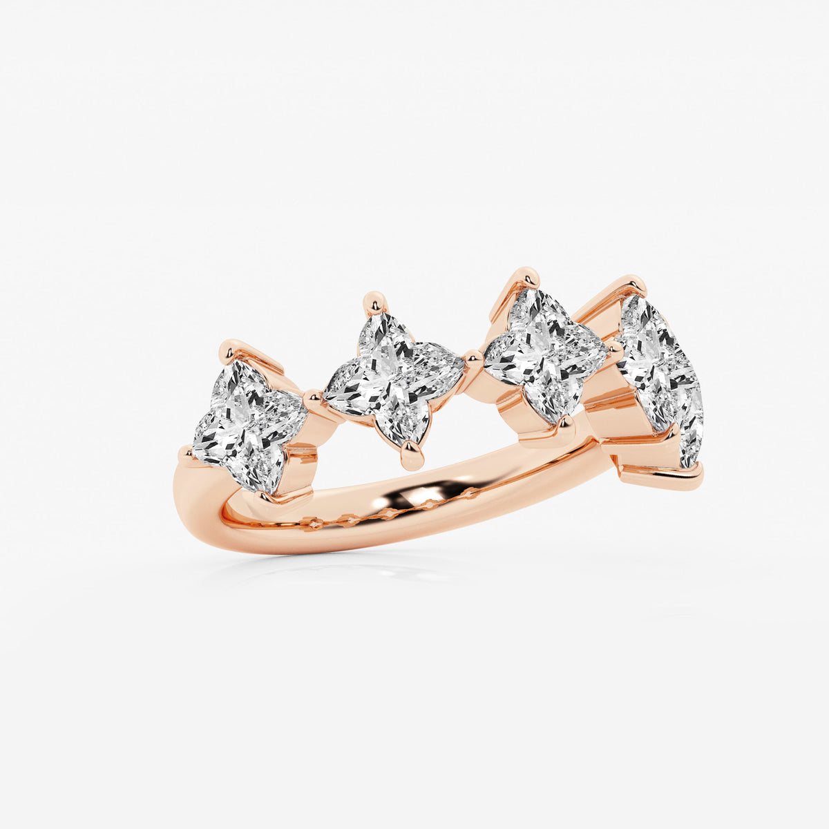 GWA163 - Additional Image 1 for  3 ctw Flower Lab Grown Diamond Five Stone Anniversary Band