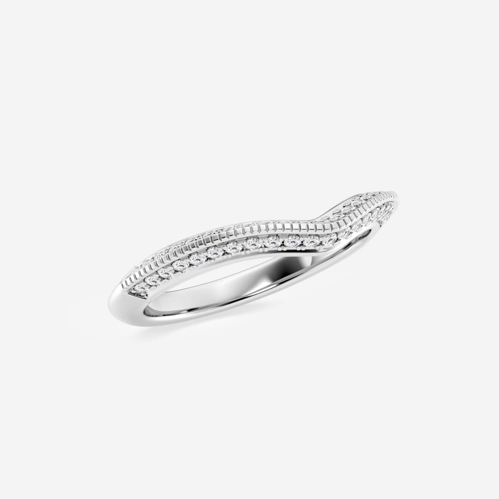 GWA164 - Additional Image 1 for  1/3 ctw Round Lab Grown Diamond Knife Edge Contour Band