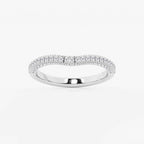 GWA165 - 2/5 ctw Round Lab Grown Diamond Prong Set Contour Wedding Band