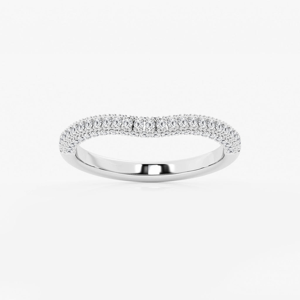 GWA165 - product video for 2/5 ctw Round Lab Grown Diamond Prong Set Contour Wedding Band