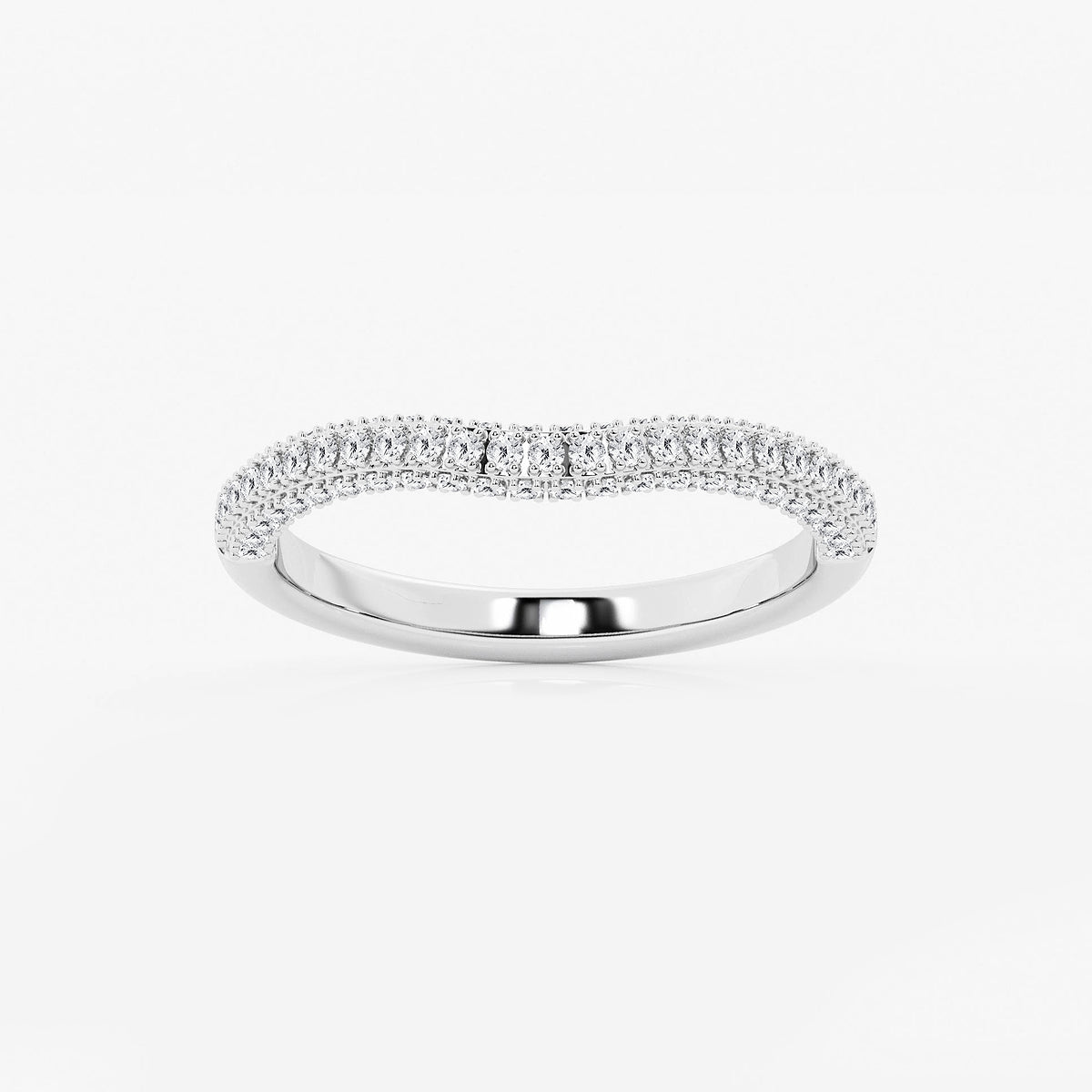 GWA165 - product video for 2/5 ctw Round Lab Grown Diamond Prong Set Contour Wedding Band