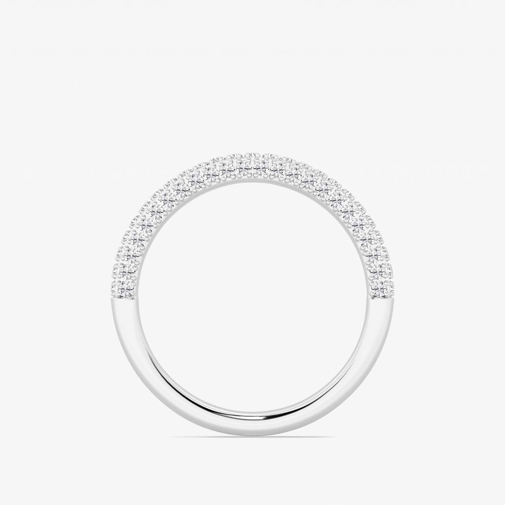 GWA165 - Additional Image 1 for  2/5 ctw Round Lab Grown Diamond Prong Set Contour Wedding Band