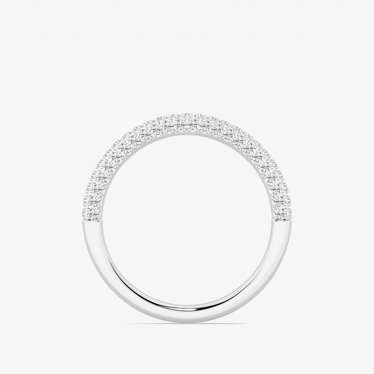 GWA165 - Additional Image 1 for  2/5 ctw Round Lab Grown Diamond Prong Set Contour Wedding Band