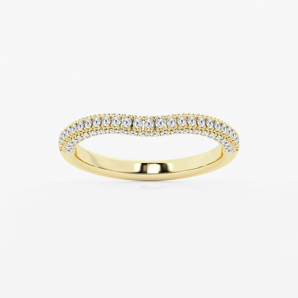 GWA165 - product video for 2/5 ctw Round Lab Grown Diamond Prong Set Contour Wedding Band