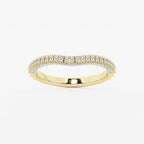 GWA165 - product video for 2/5 ctw Round Lab Grown Diamond Prong Set Contour Wedding Band