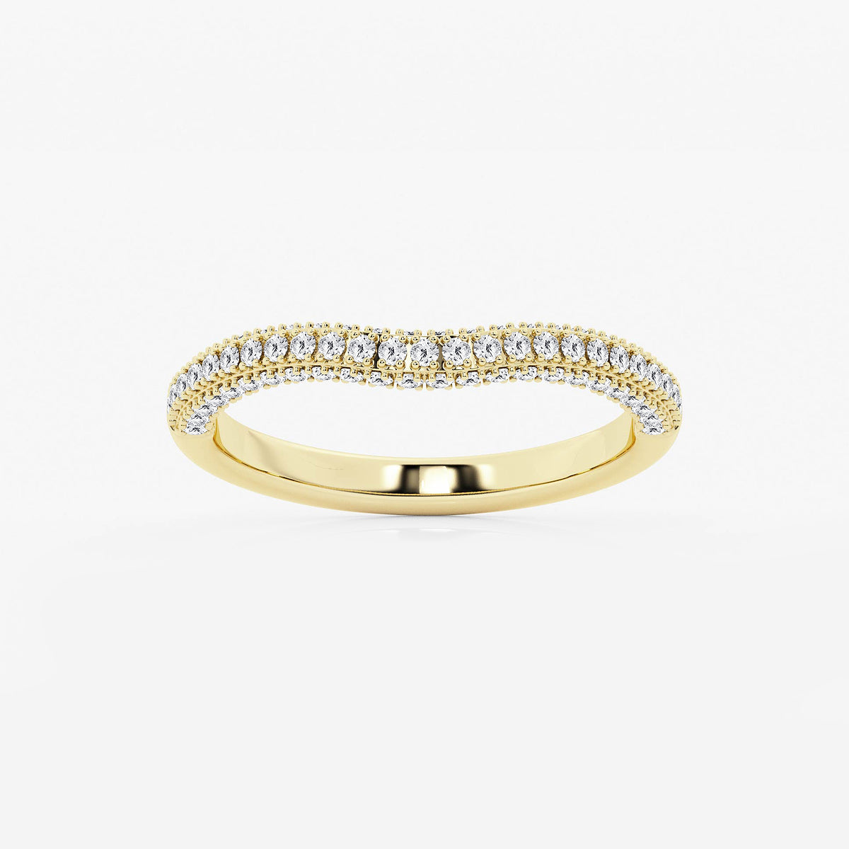 GWA165 - product video for 2/5 ctw Round Lab Grown Diamond Prong Set Contour Wedding Band