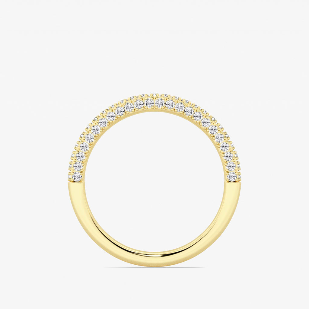 GWA165 - Additional Image 1 for  2/5 ctw Round Lab Grown Diamond Prong Set Contour Wedding Band