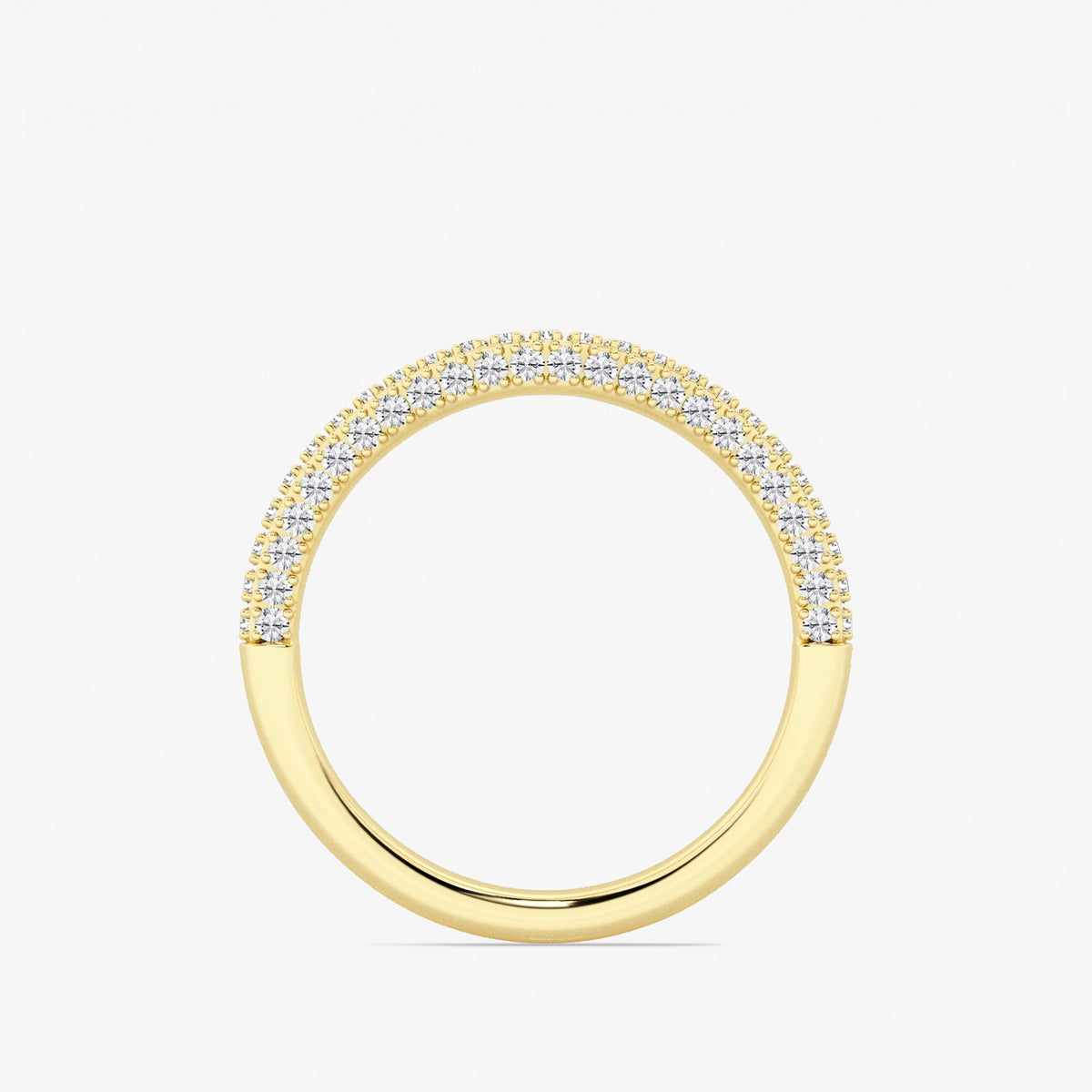 GWA165 - Additional Image 1 for  2/5 ctw Round Lab Grown Diamond Prong Set Contour Wedding Band