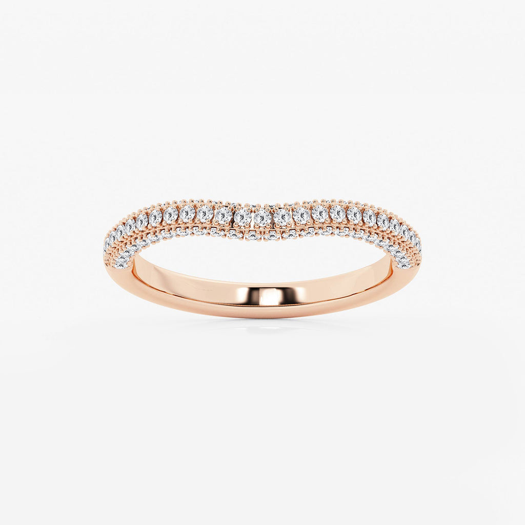 GWA165 - product video for 2/5 ctw Round Lab Grown Diamond Prong Set Contour Wedding Band