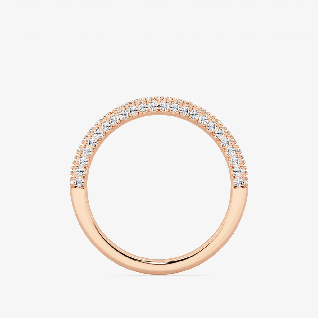 GWA165 - Additional Image 1 for  2/5 ctw Round Lab Grown Diamond Prong Set Contour Wedding Band