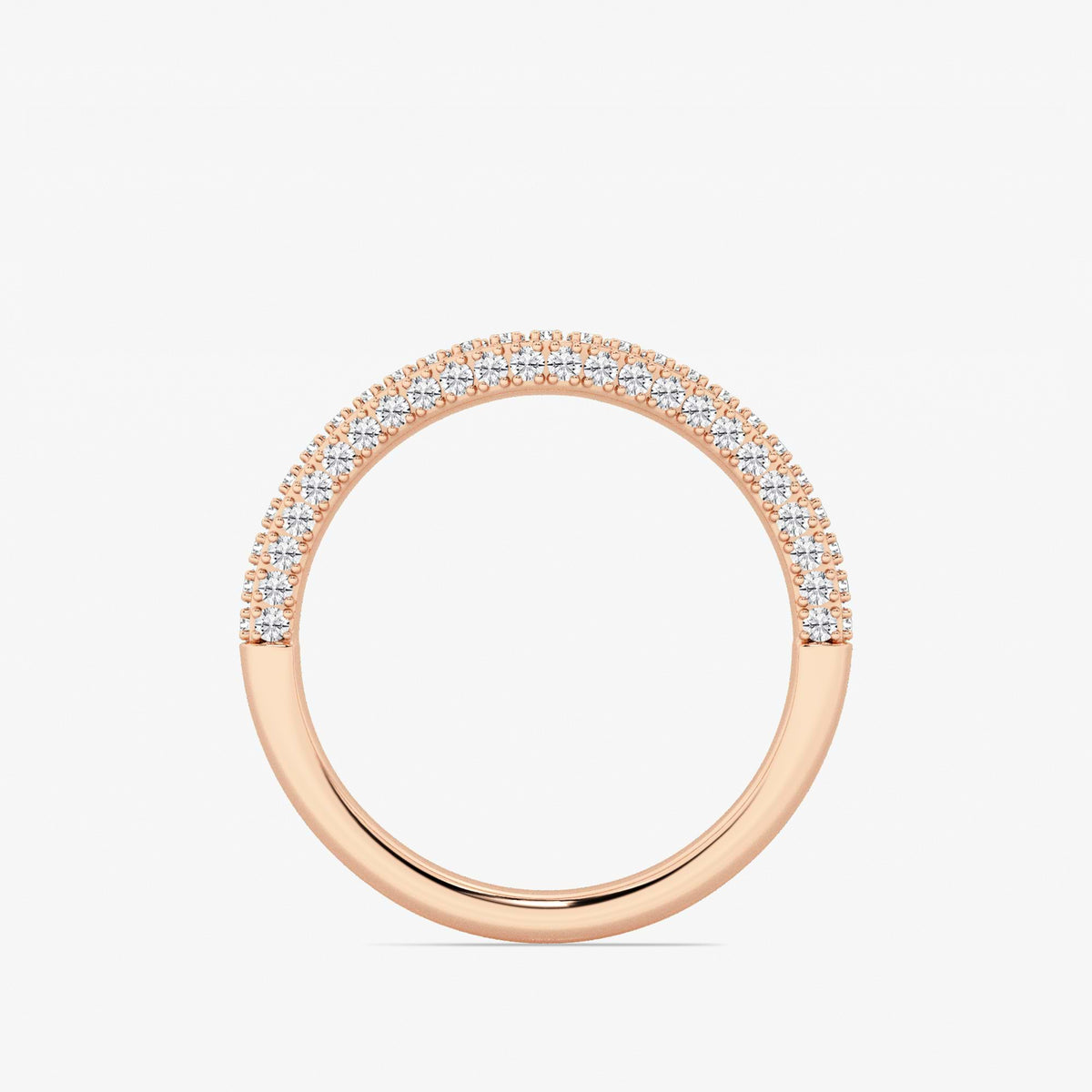 GWA165 - Additional Image 1 for  2/5 ctw Round Lab Grown Diamond Prong Set Contour Wedding Band